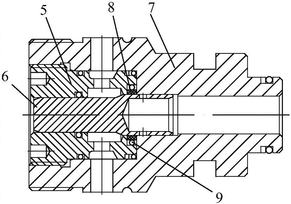 Valve core component for safety valve