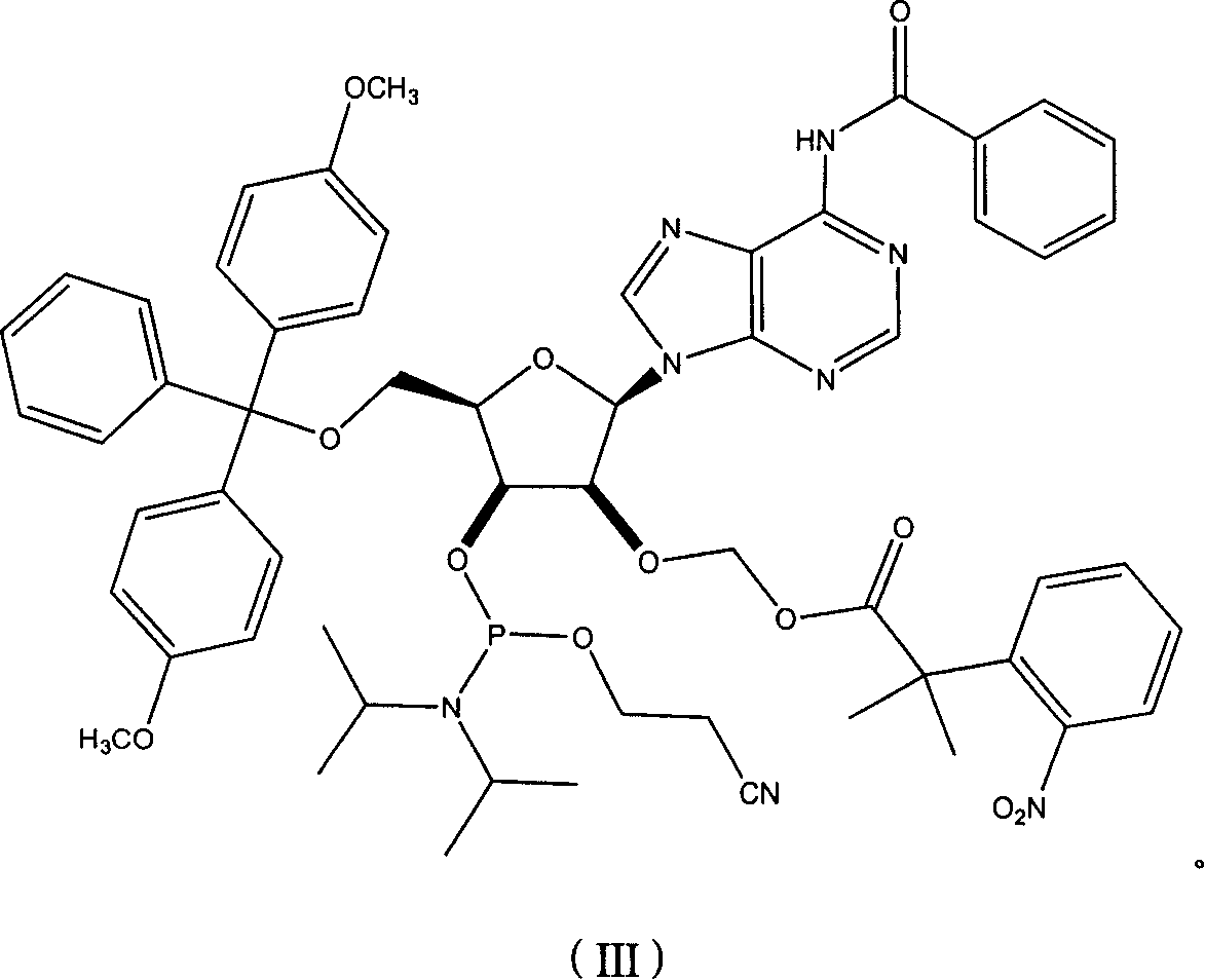 Nucleoside phosphoramidite used in RNA oligo-nucleotide synthesis and its synthesizing method