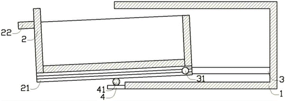 Easily-pulled stable anti-dropping drawer structure