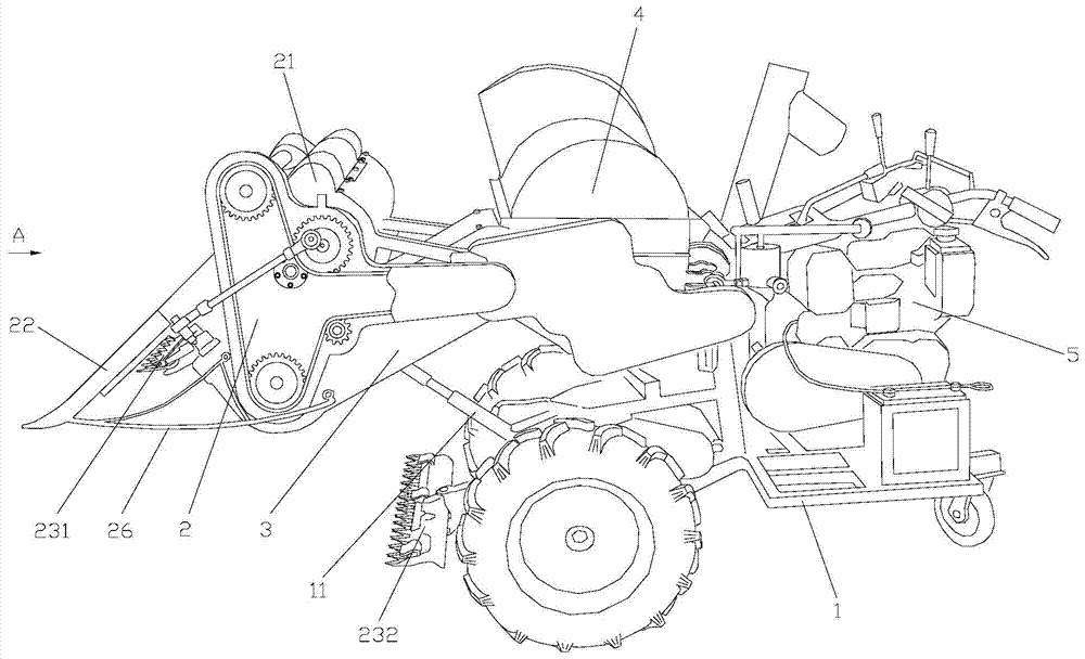 Combined harvester with good power performance