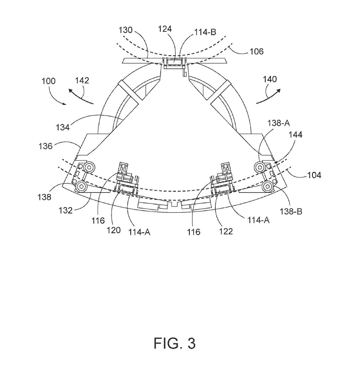 Ride system: motion base on a turntable/segmented turntable