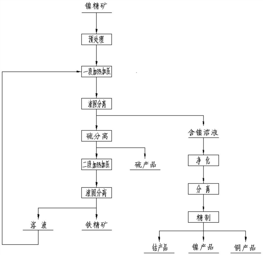 Nickel concentrate treatment process