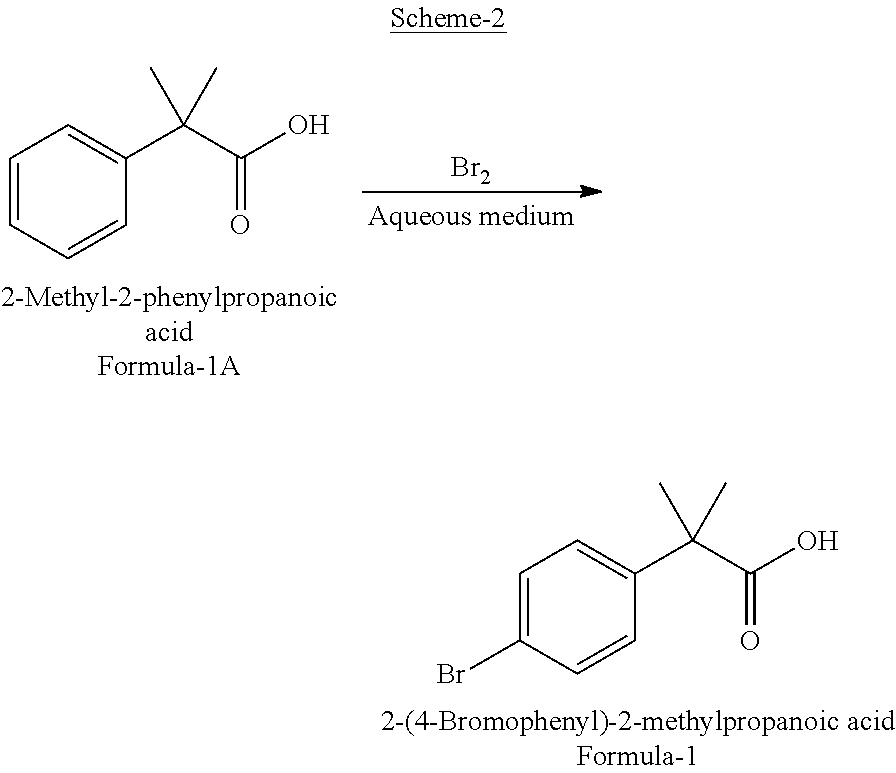 Preparation of 2-(4-bromophenyl)-2-methylpropanoic acid