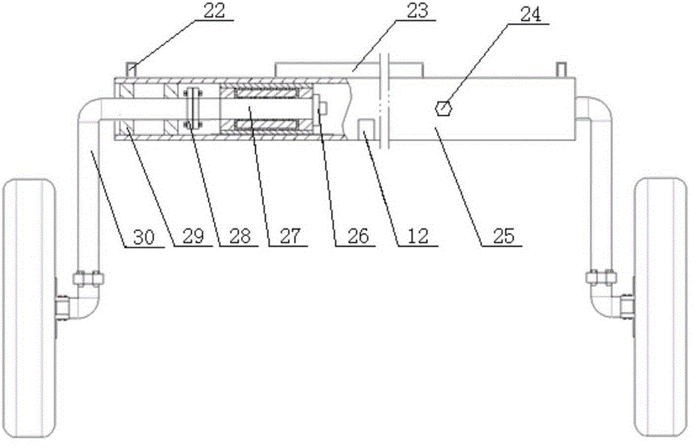 A wide ground clearance adjustable chassis and its adjustment method