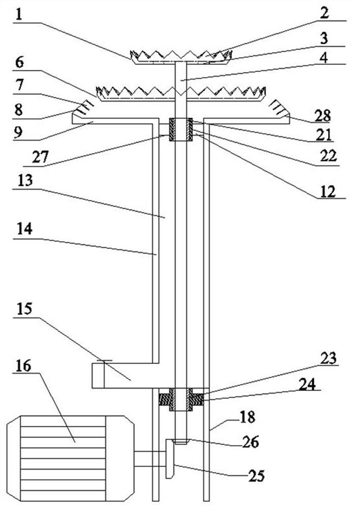 A smelting slag double -layer centrifugalized device with wind -quench function