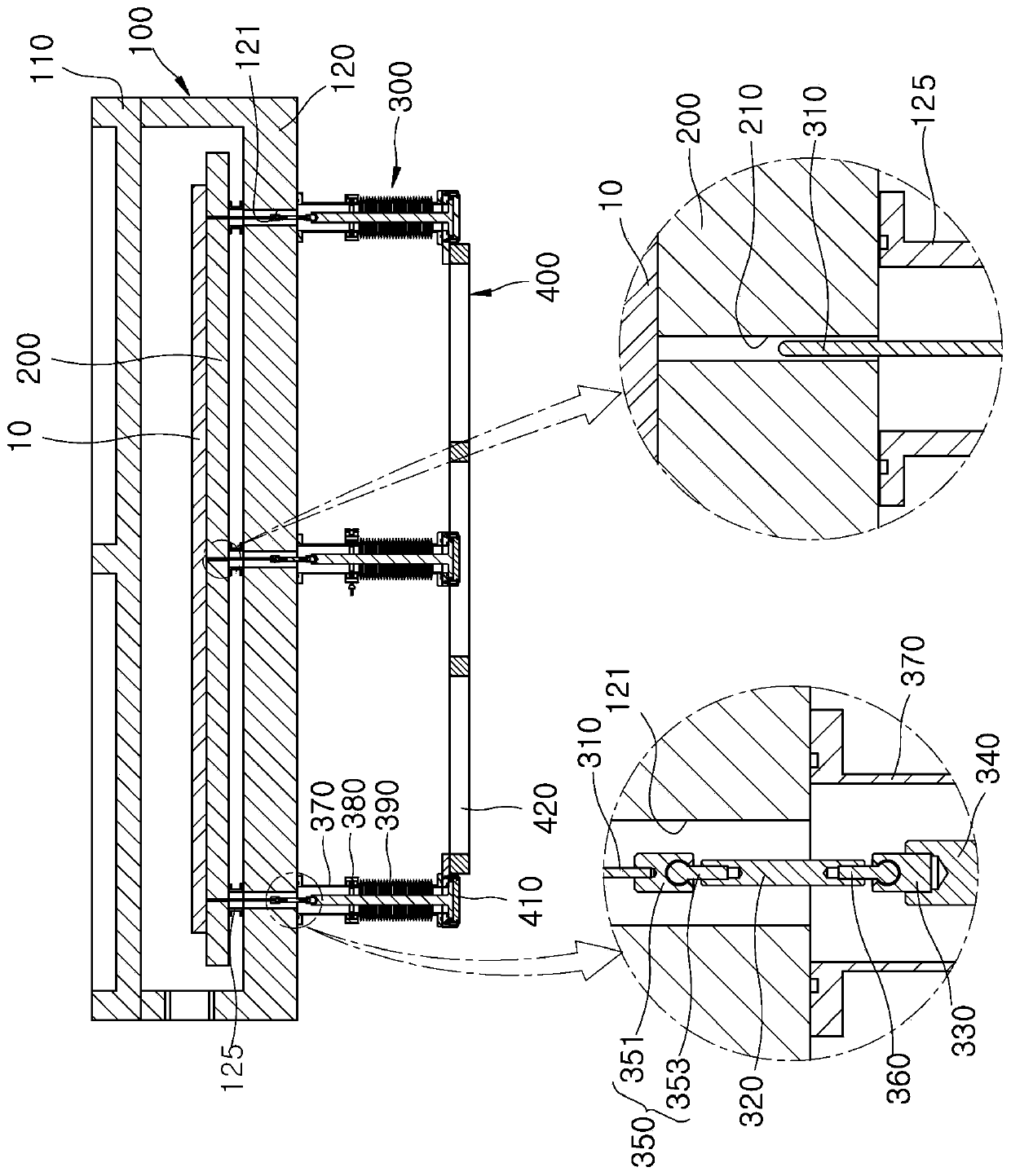 Substrate handling apparatus with lift pin assembly
