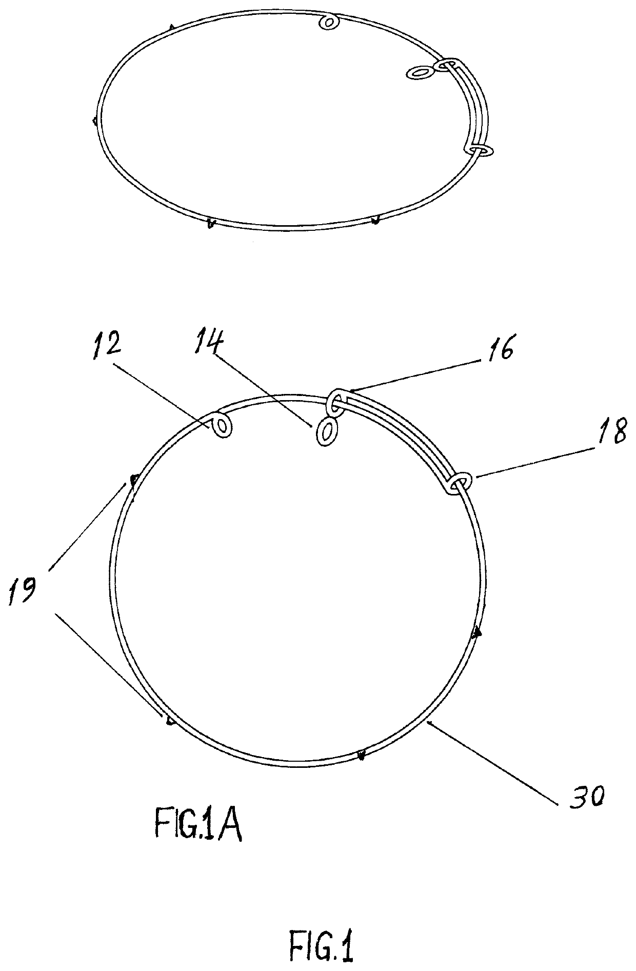 Splatter control apparatus with tension ring and method