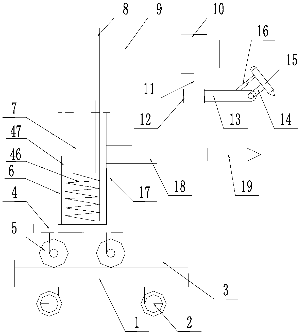 Automobile clamp stable in material clamping