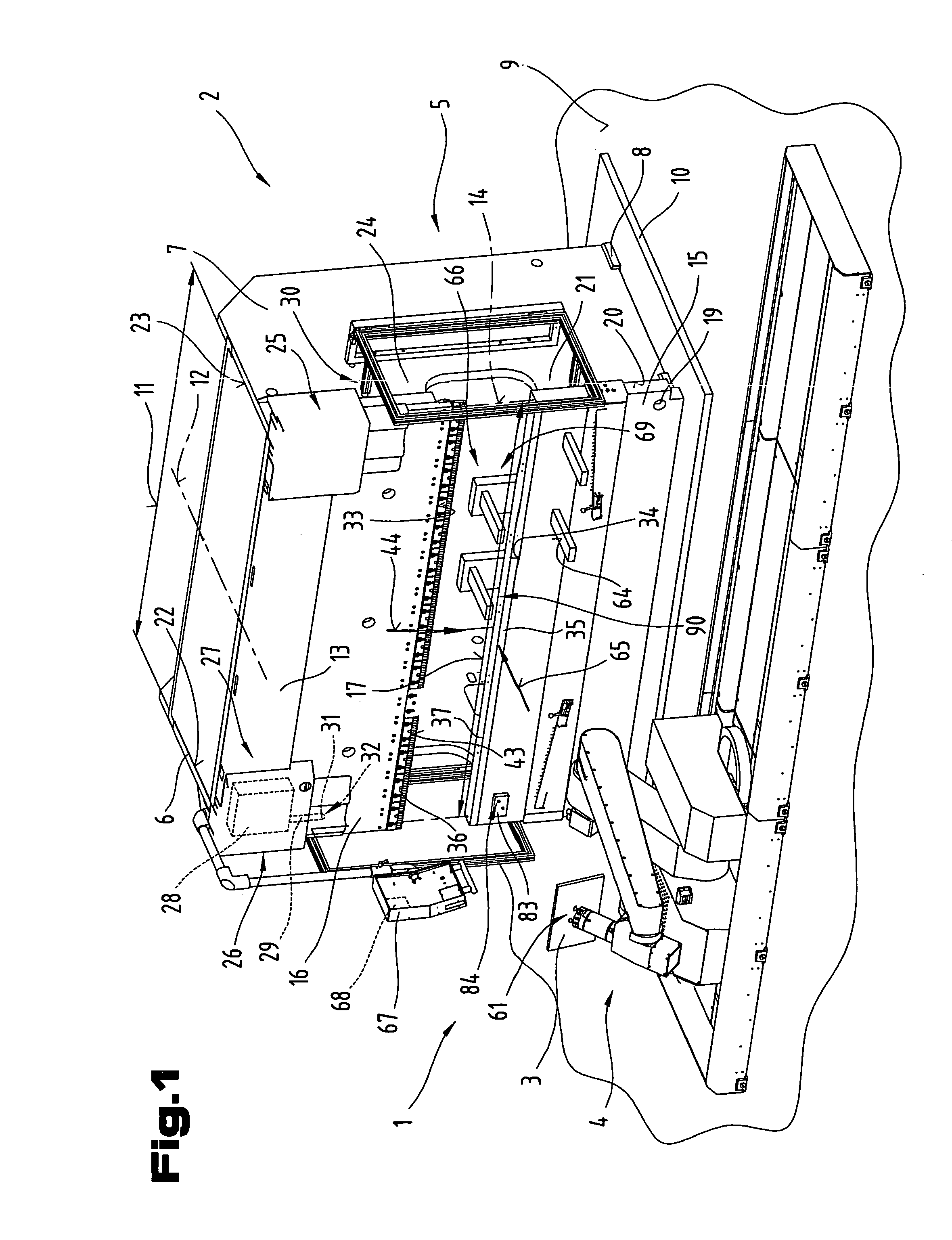 Production device, especially a bending press, and method for operating said production device