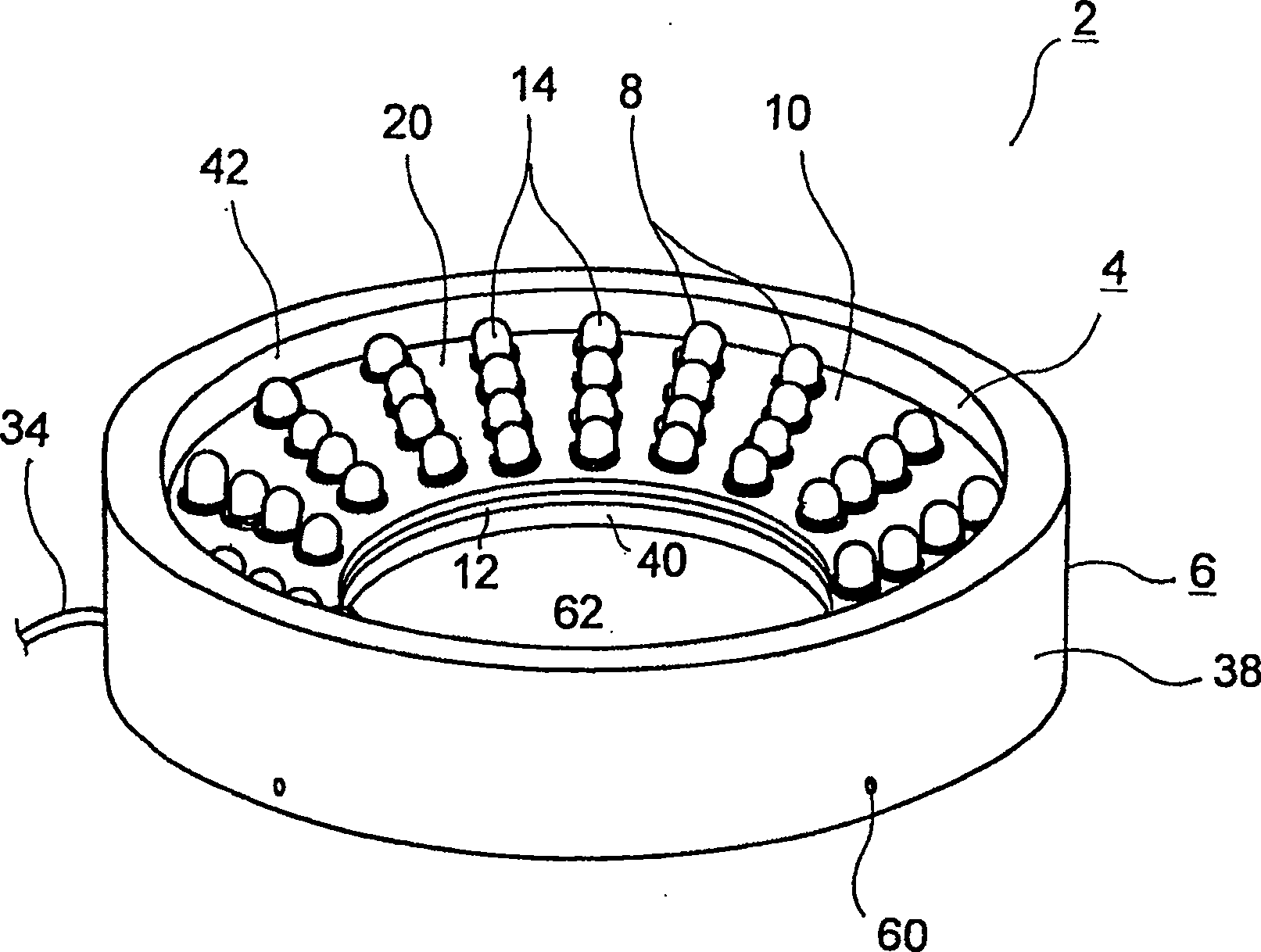 Circular lighting device and its manufacturing method