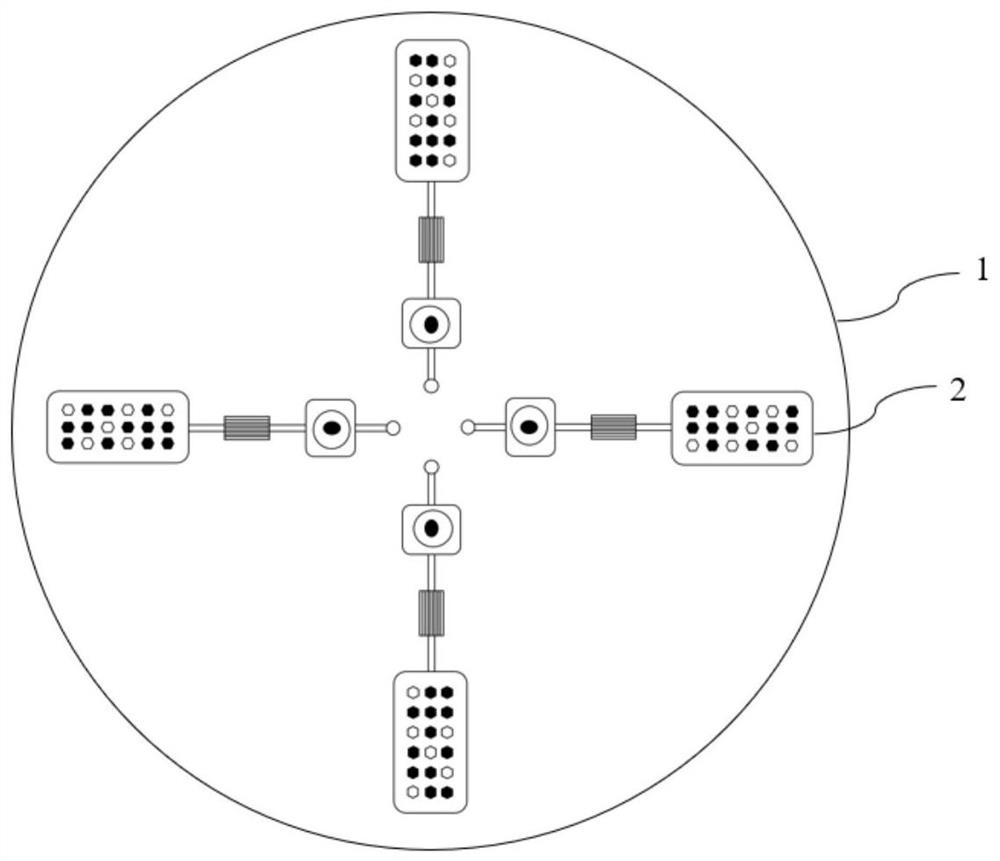 Microcavity type digital PCR disc chip connected with silicon-based microvalve