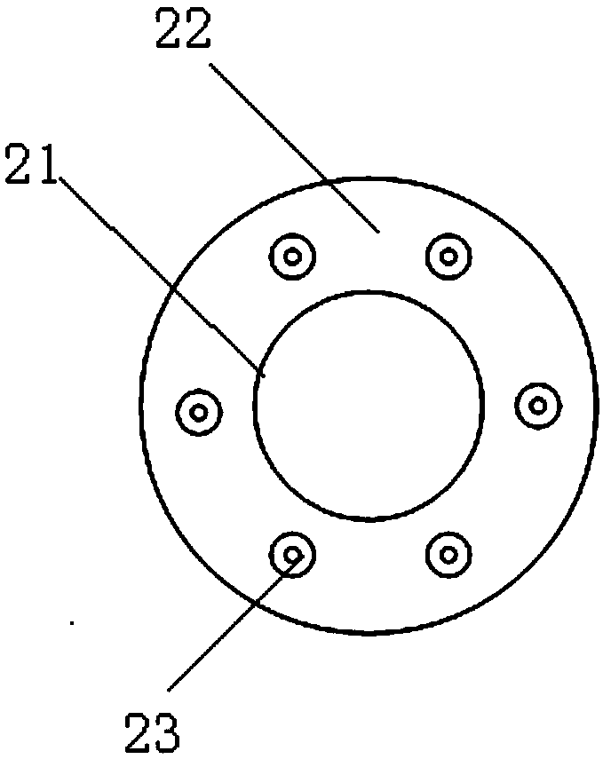 Nested flange type electric pole connecting assembly