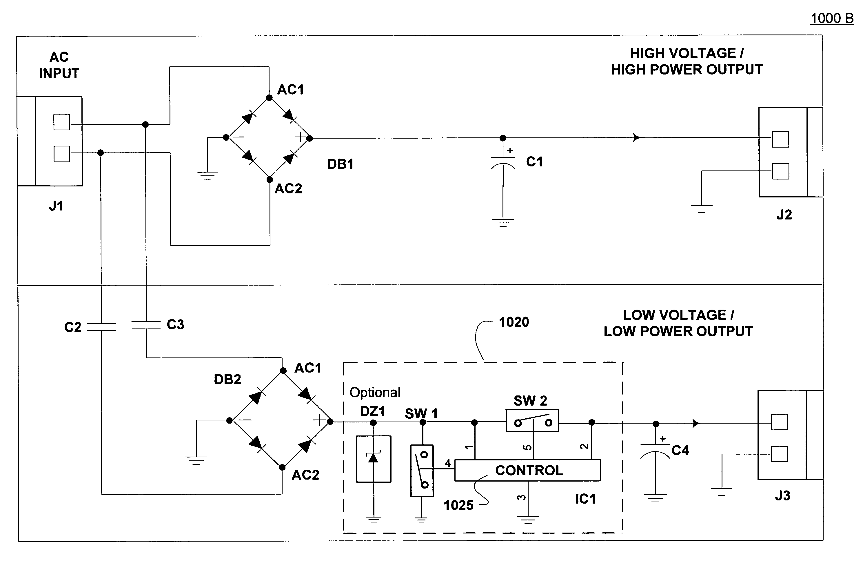 Power circuit for generating non-isolated low voltage power in a standby condition