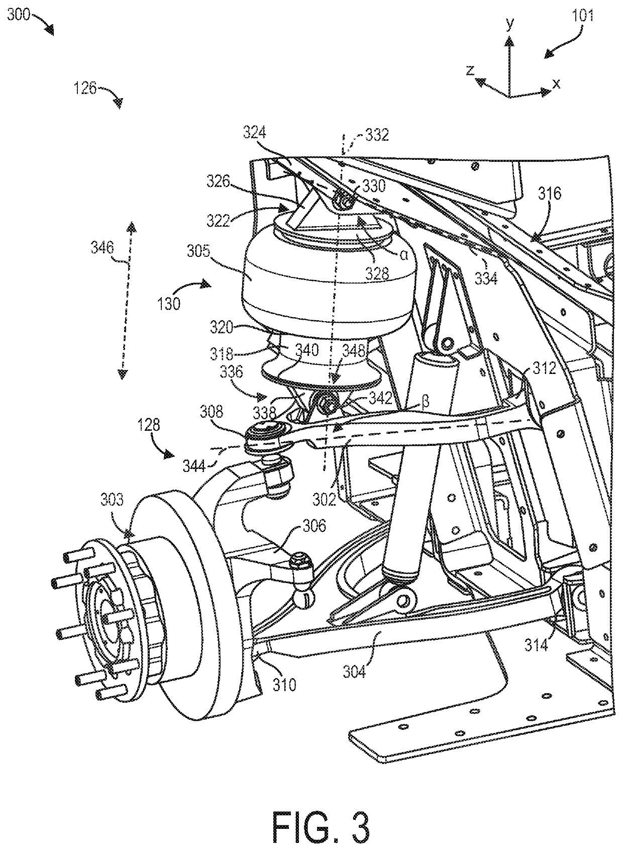 Suspension system for electric heavy-duty vehicle
