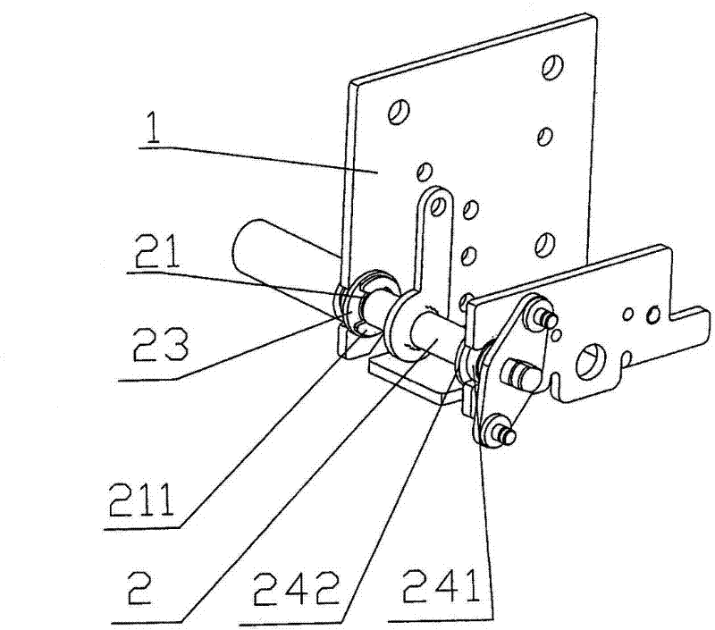 Rotating shaft structure of circuit breaker release