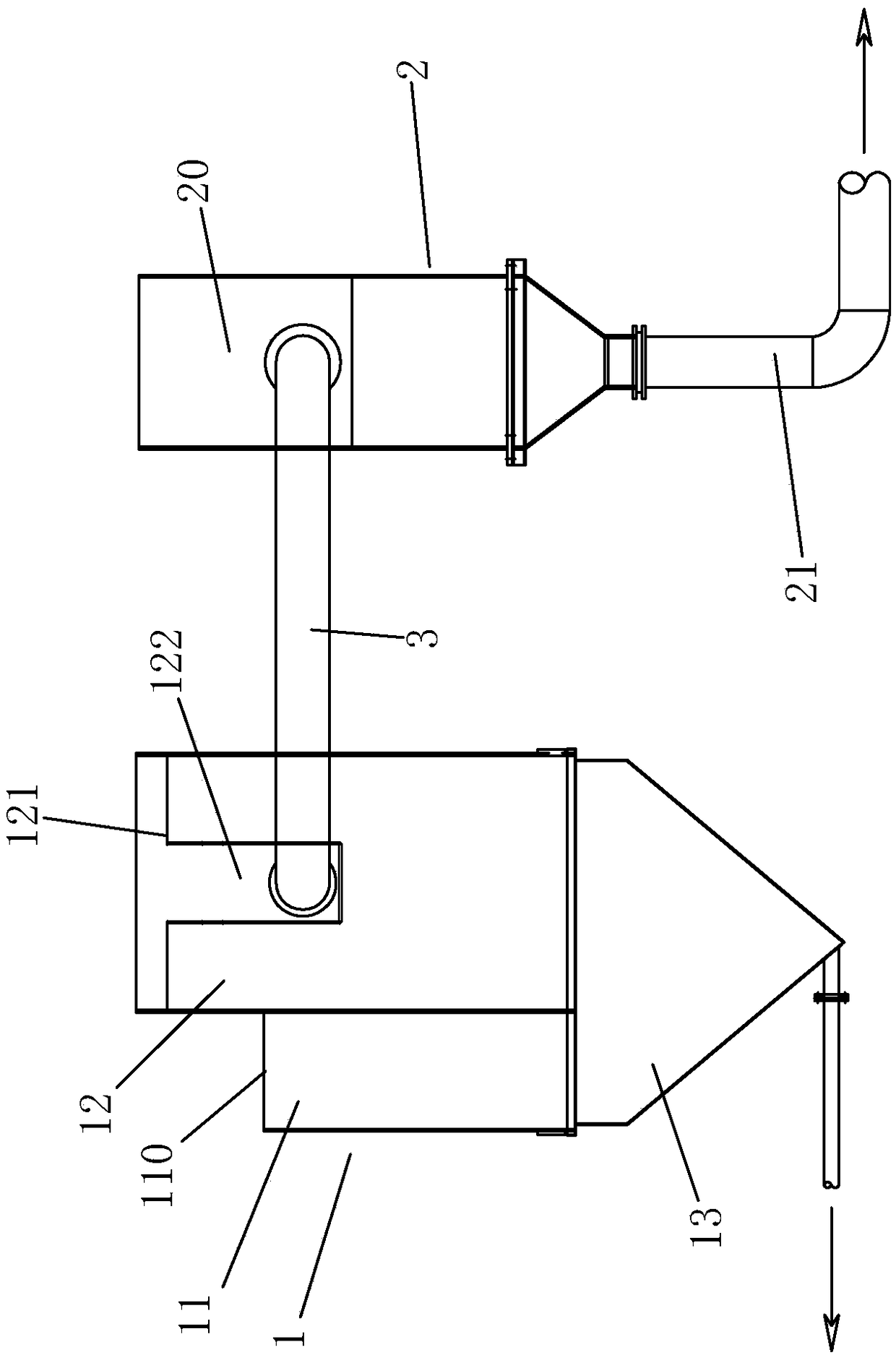 EGSB (expanded granular sludge bed) solid-liquid-gas phase separation system