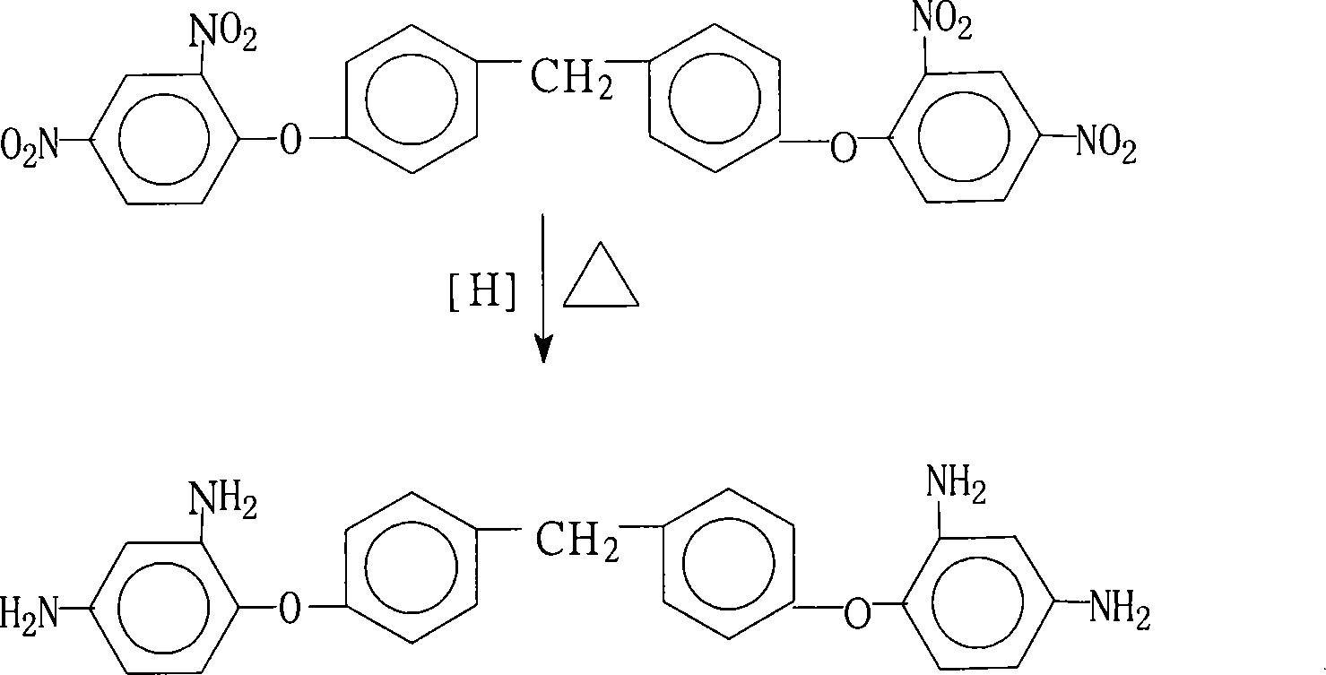 Method for preparing 4,4-di(2,4-diamino phenoxy) diphenylmethane