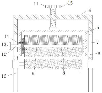 Mechanical extrusion device for leather production