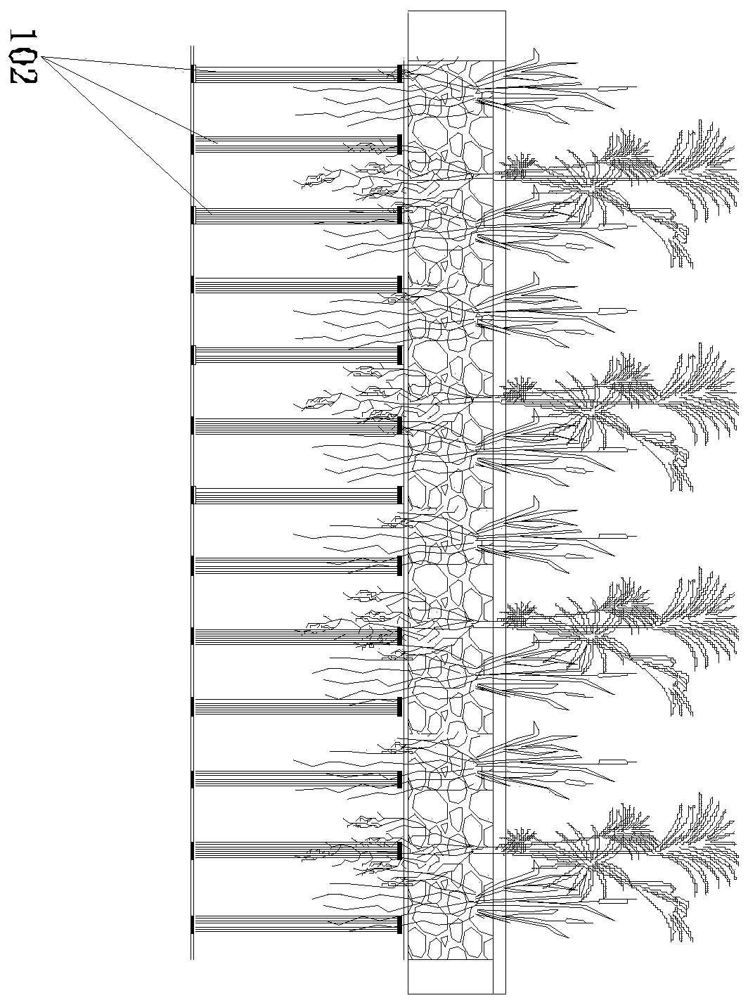 Biological and ecological integrated aeration floating island device