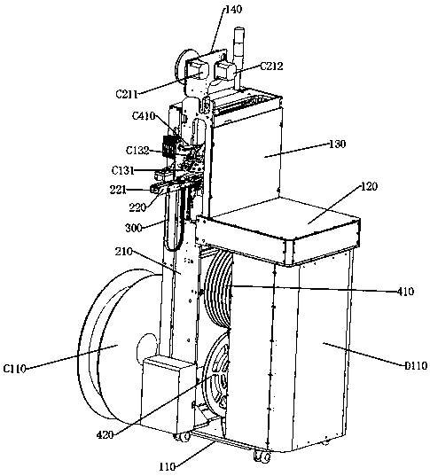 Carrier tape leading-in mechanism and automatic reel replacing equipment thereof