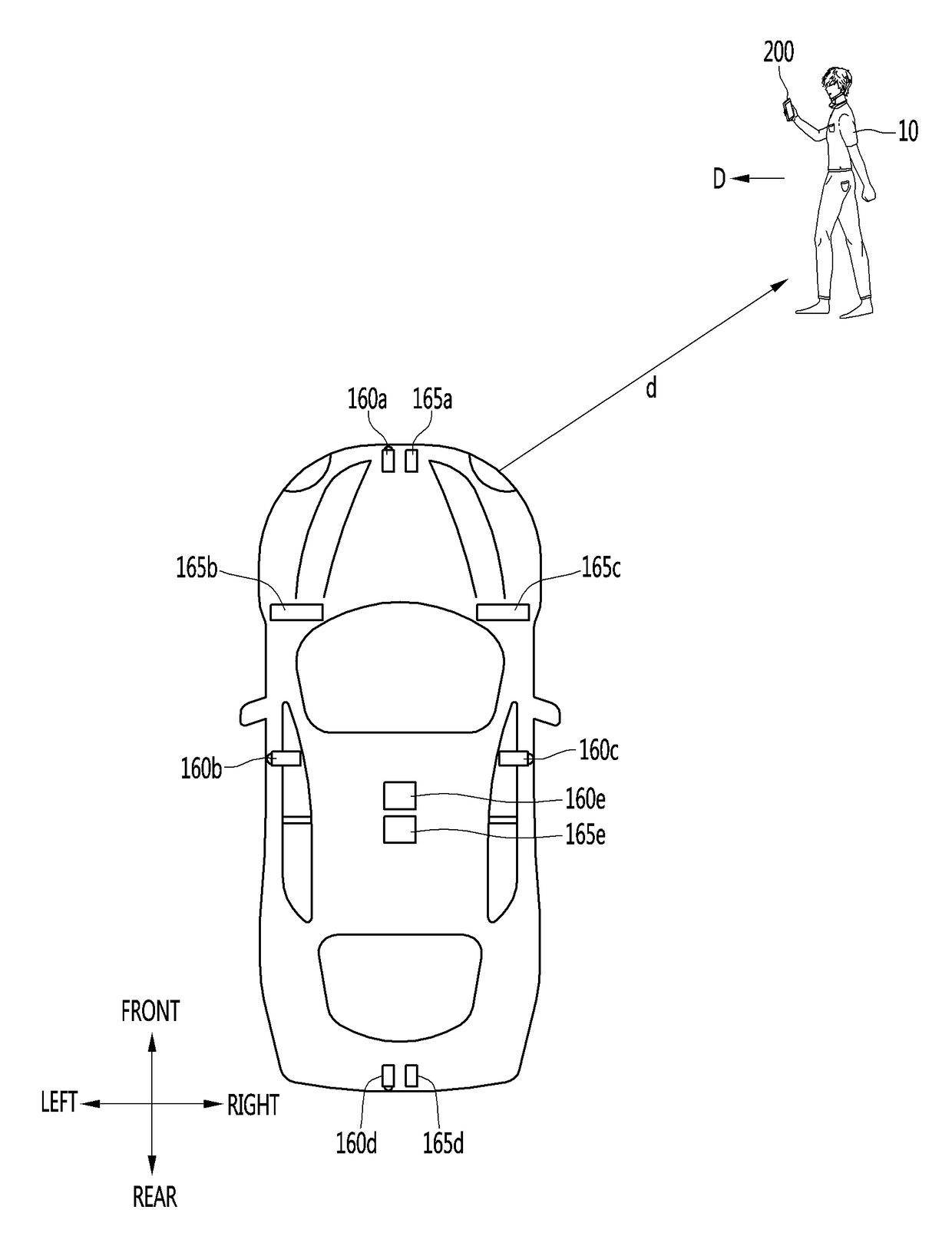 Warning method outside vehicle, driver assistance apparatus for executing method thereof and vehicle having the same