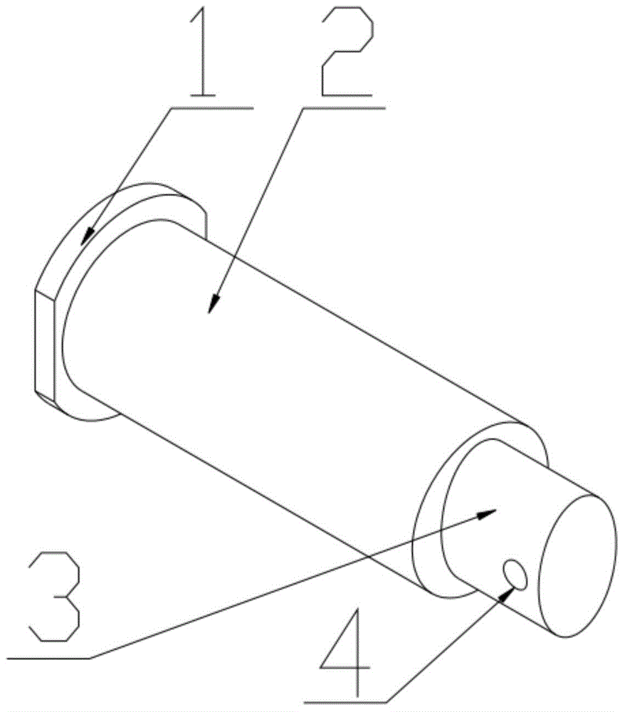 Oval head pin shaft for large-load chain