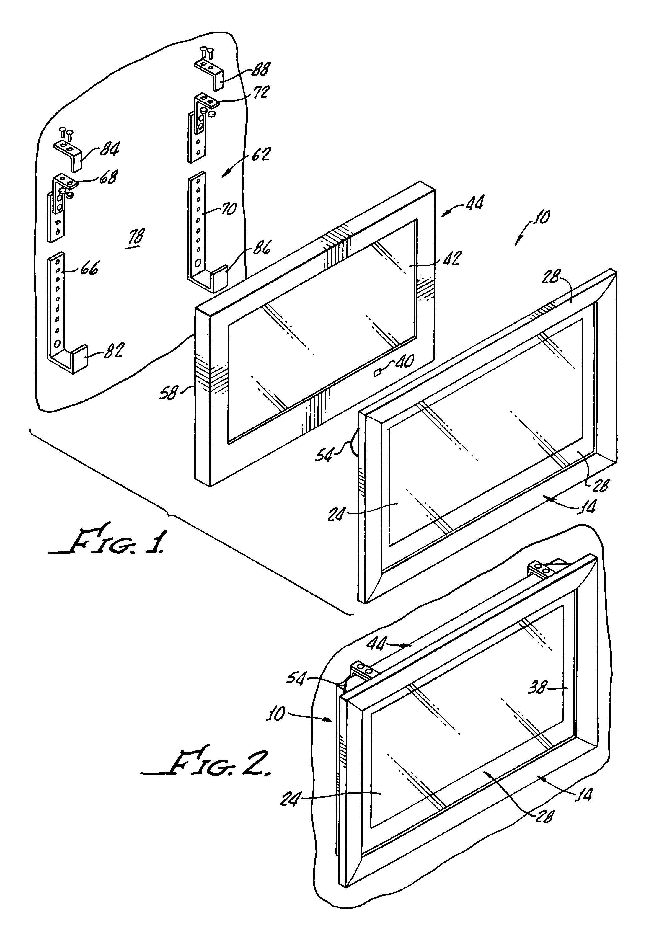 Television frame and mounting system