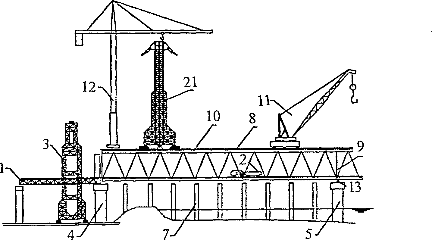 Method and system for erecting steel trusses by stay cable auxiliary complete cantilever