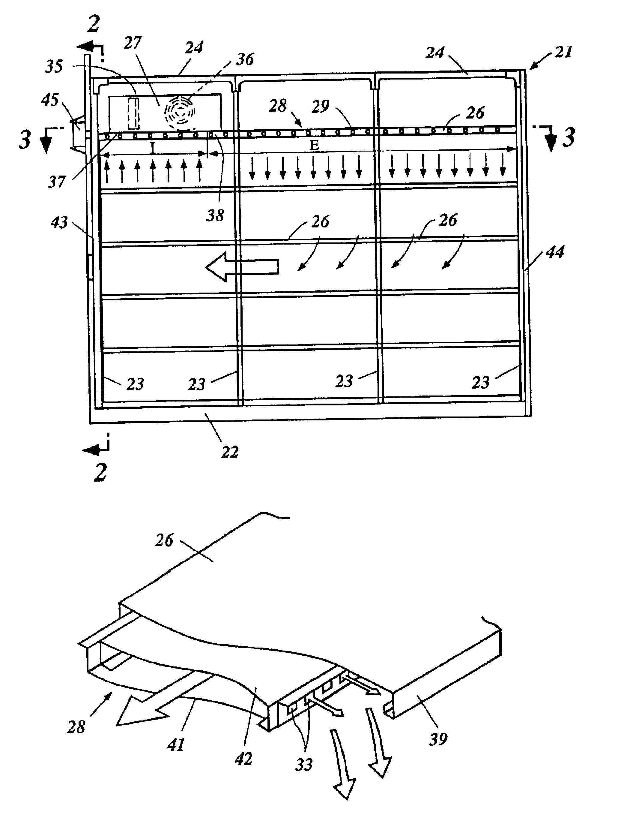 Environmental improvement device for a storage body