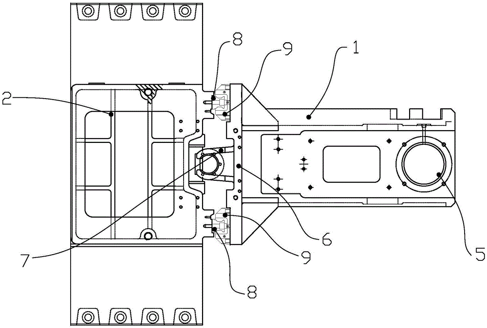 Assembly structure of spindle box of vertical machining center