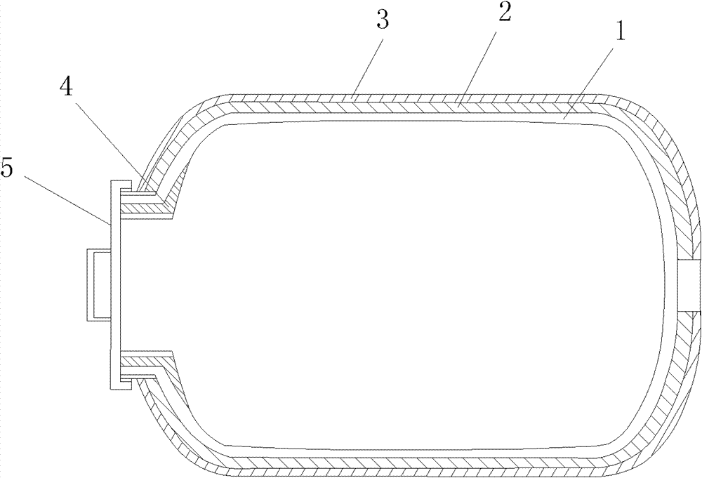 Dry yarn winding forming method for pressure container