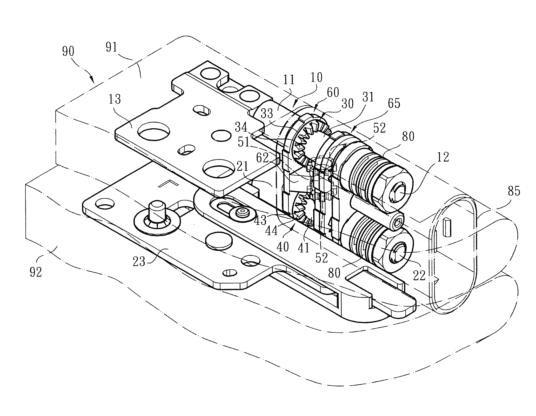 Dual-shaft synchronous transmission device