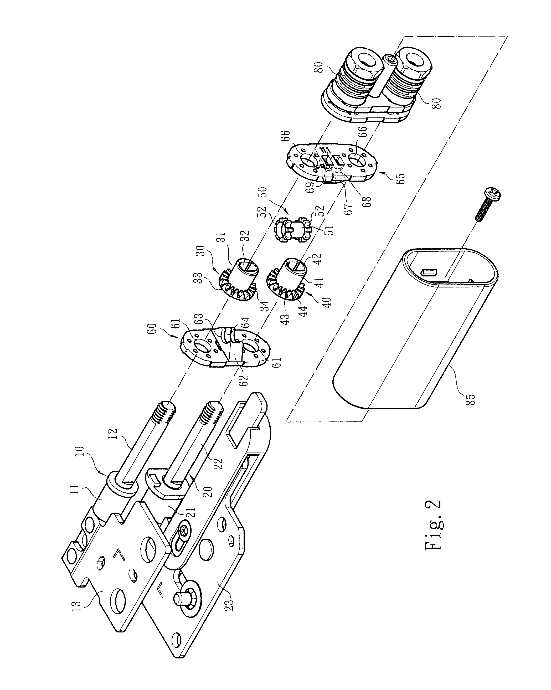 Dual-shaft synchronous transmission device