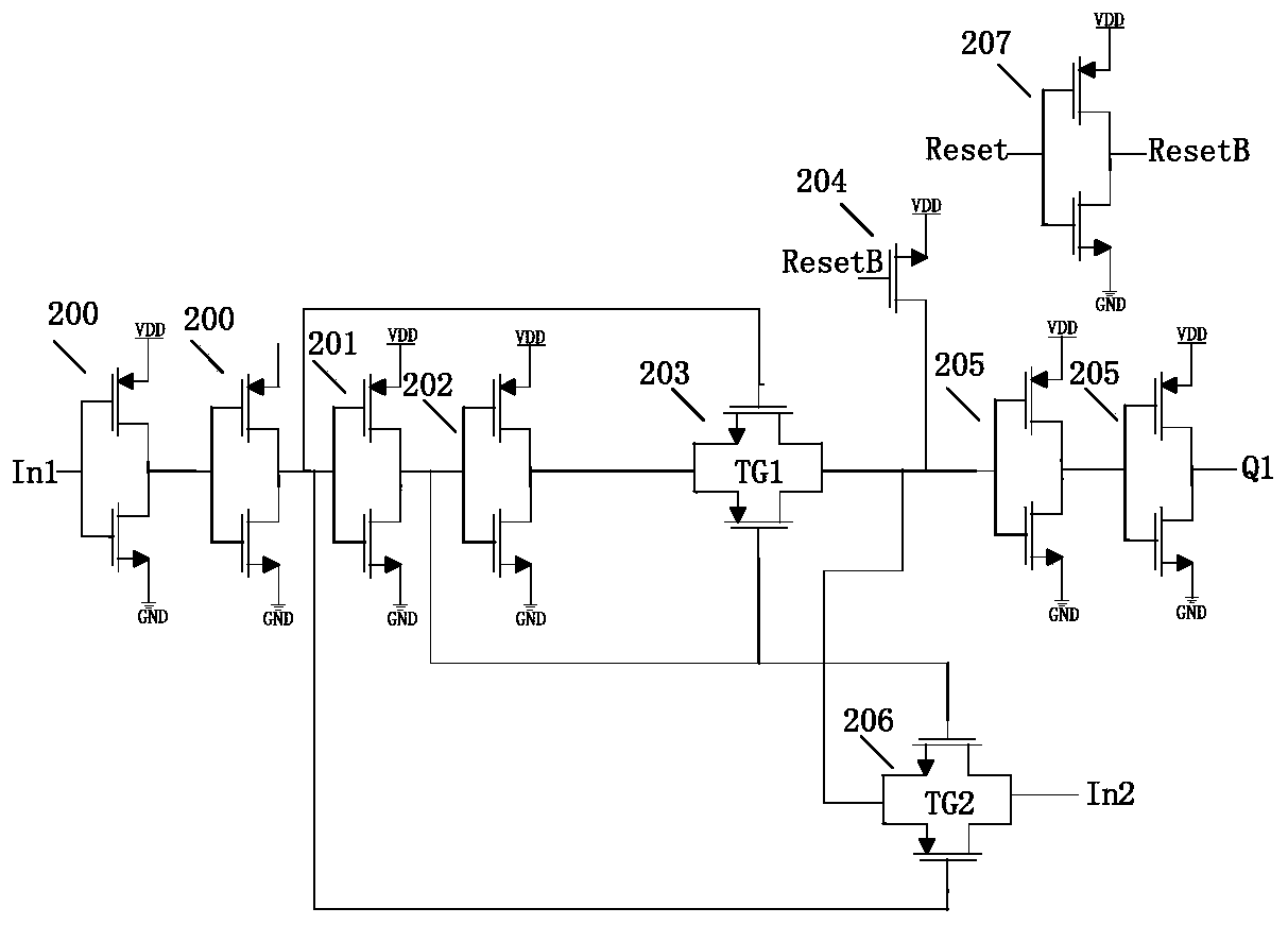 Circuit structure for measuring single-particle transient pulse width