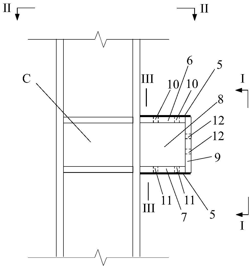 An assembled energy-dissipating beam-column joint