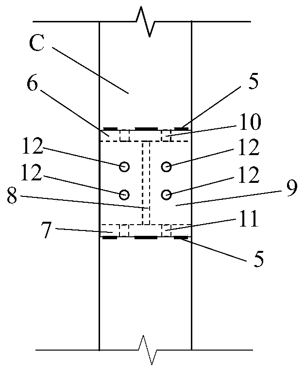 An assembled energy-dissipating beam-column joint