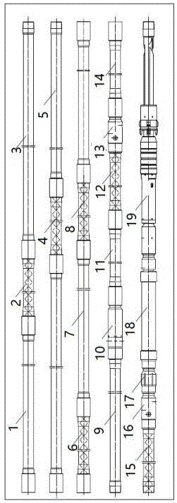 Limit-level disconnection type double helix well bottom sand fluid mixing tubular column