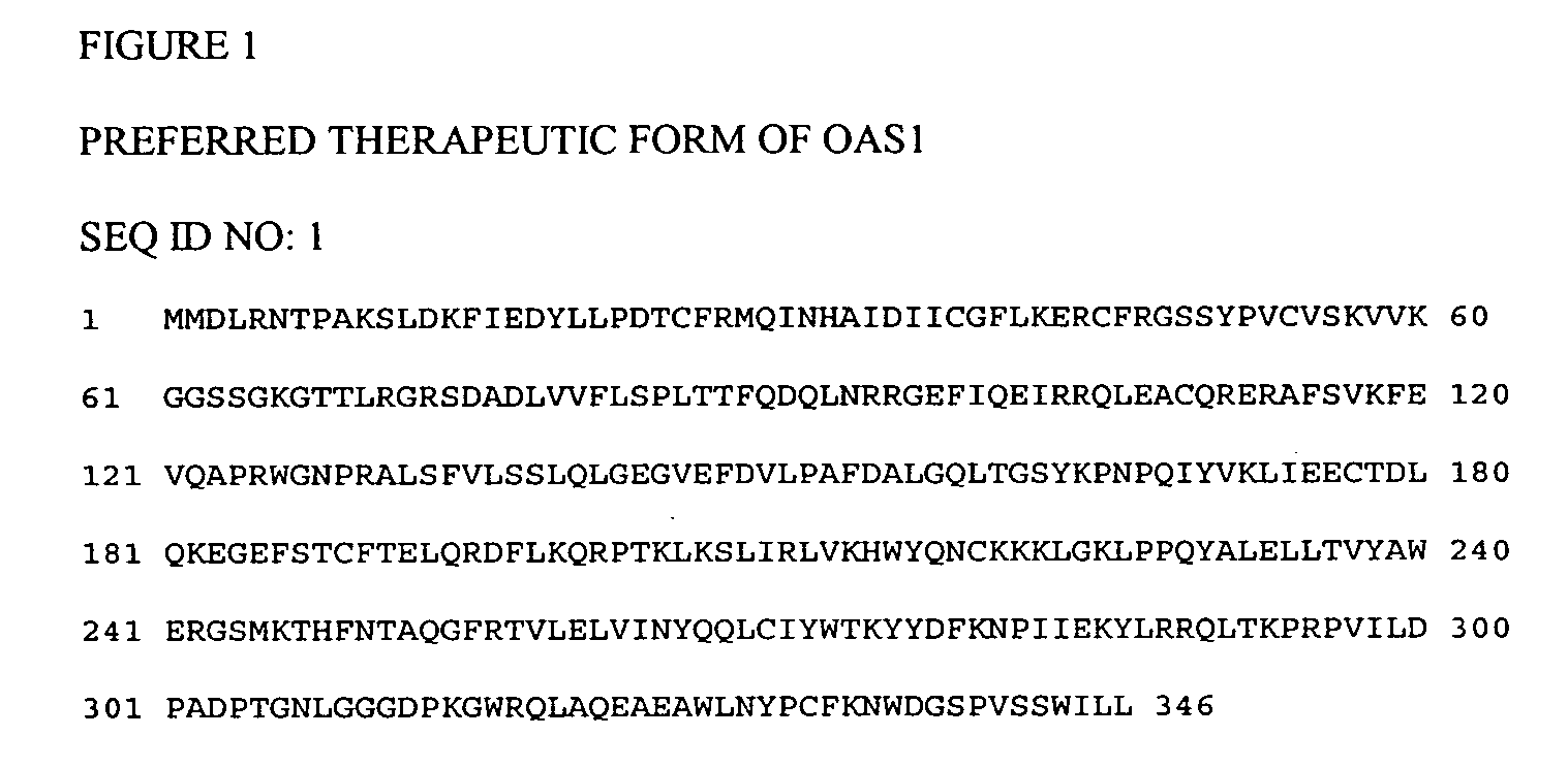 Mutations in OAS1 genes