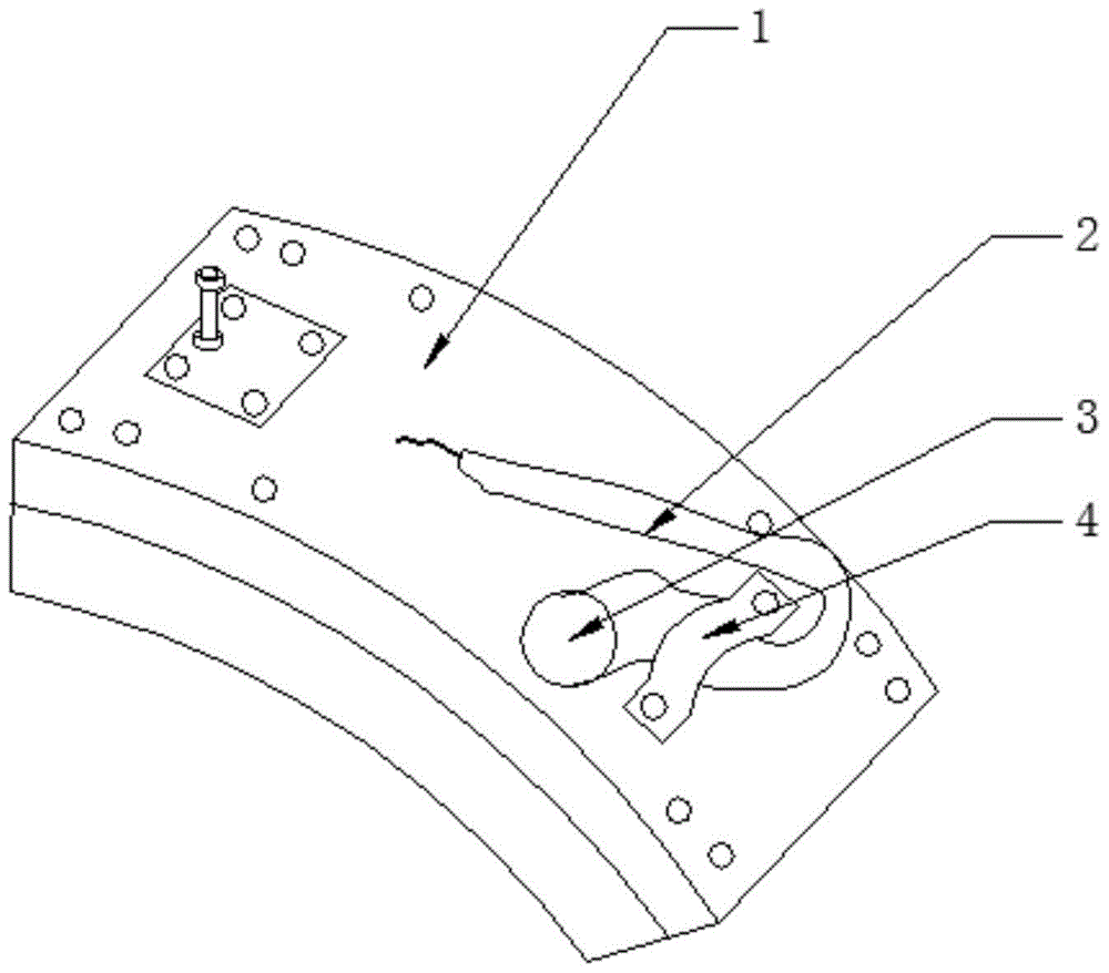 An arc-shaped electromagnetic heating body