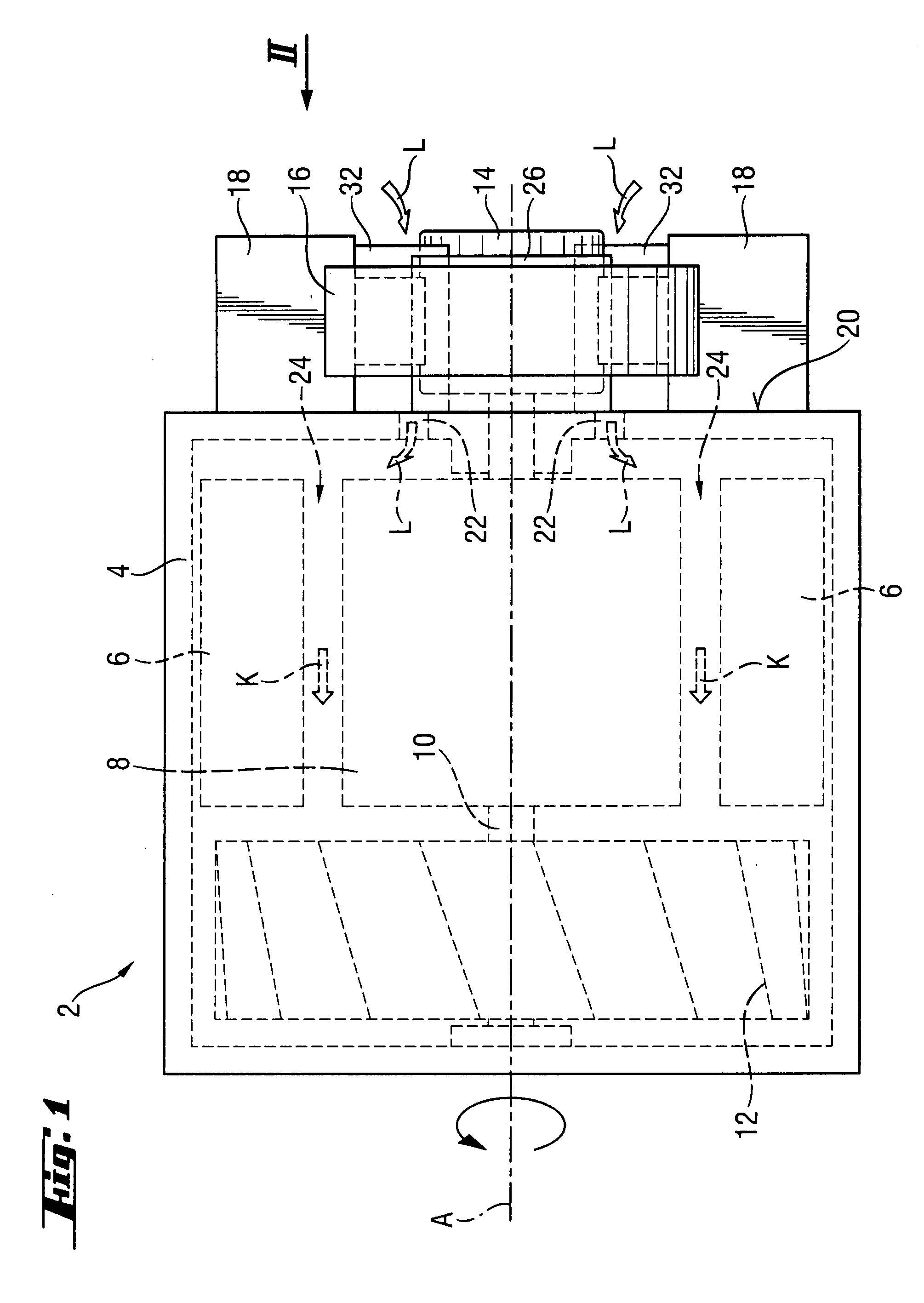 Universal motor with a device for removing dust