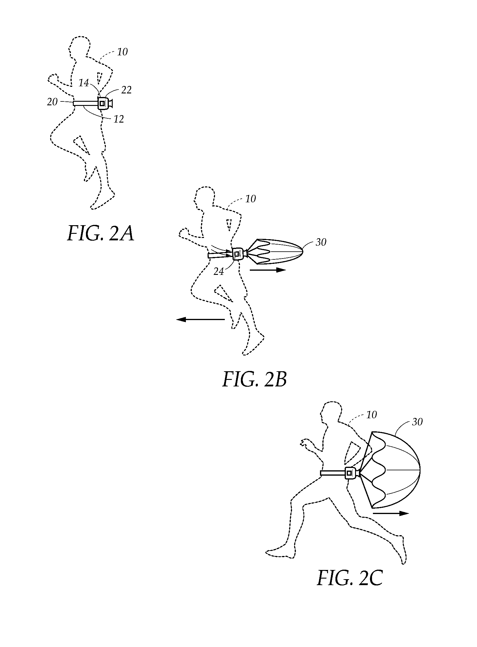 Waist-mounted parachute deployment and retracting system