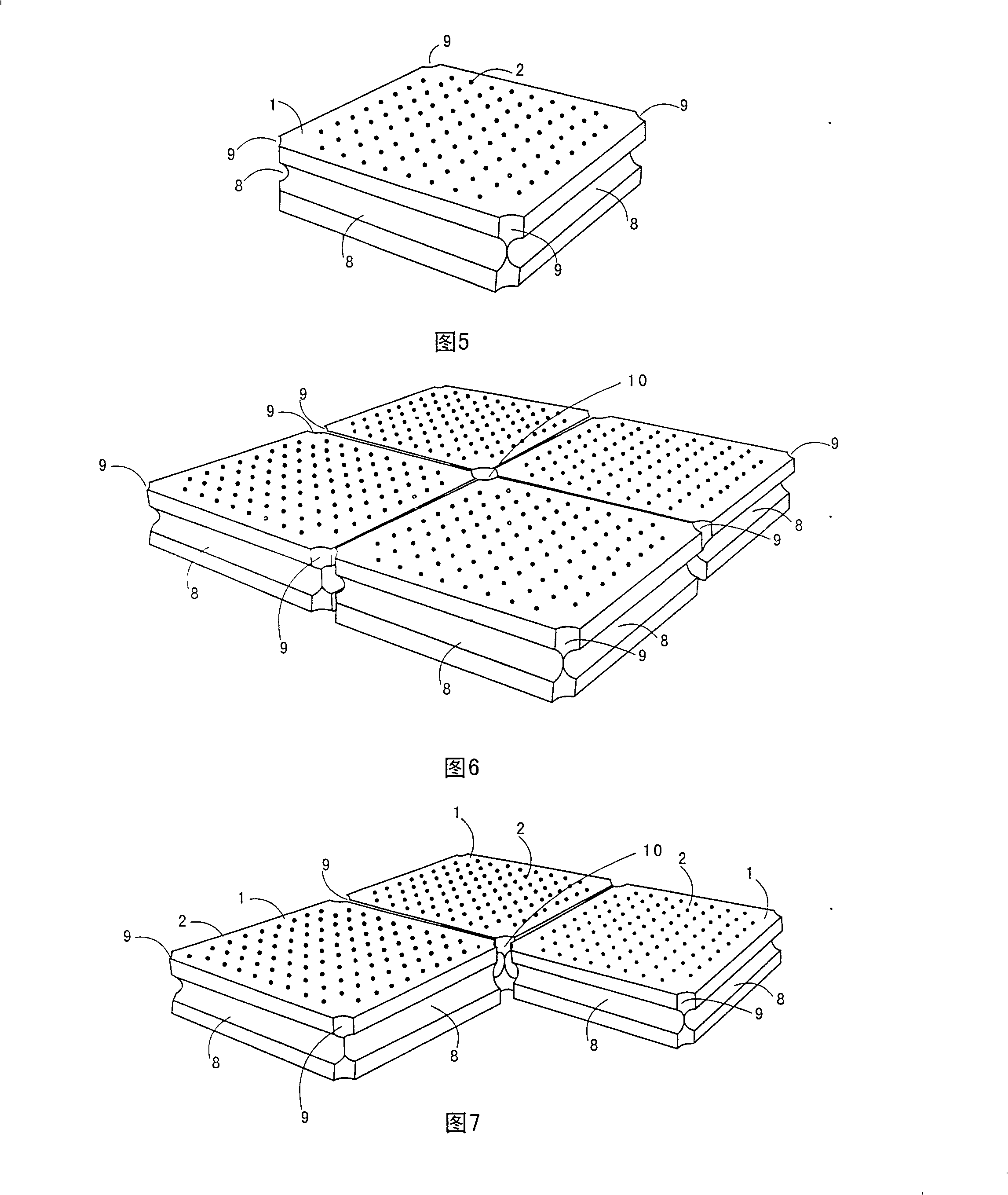 Permeable environmental protection ground tile used for outdoor service