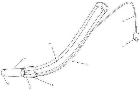 Visible stomach tube guiding device