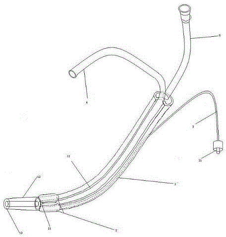 Visible stomach tube guiding device