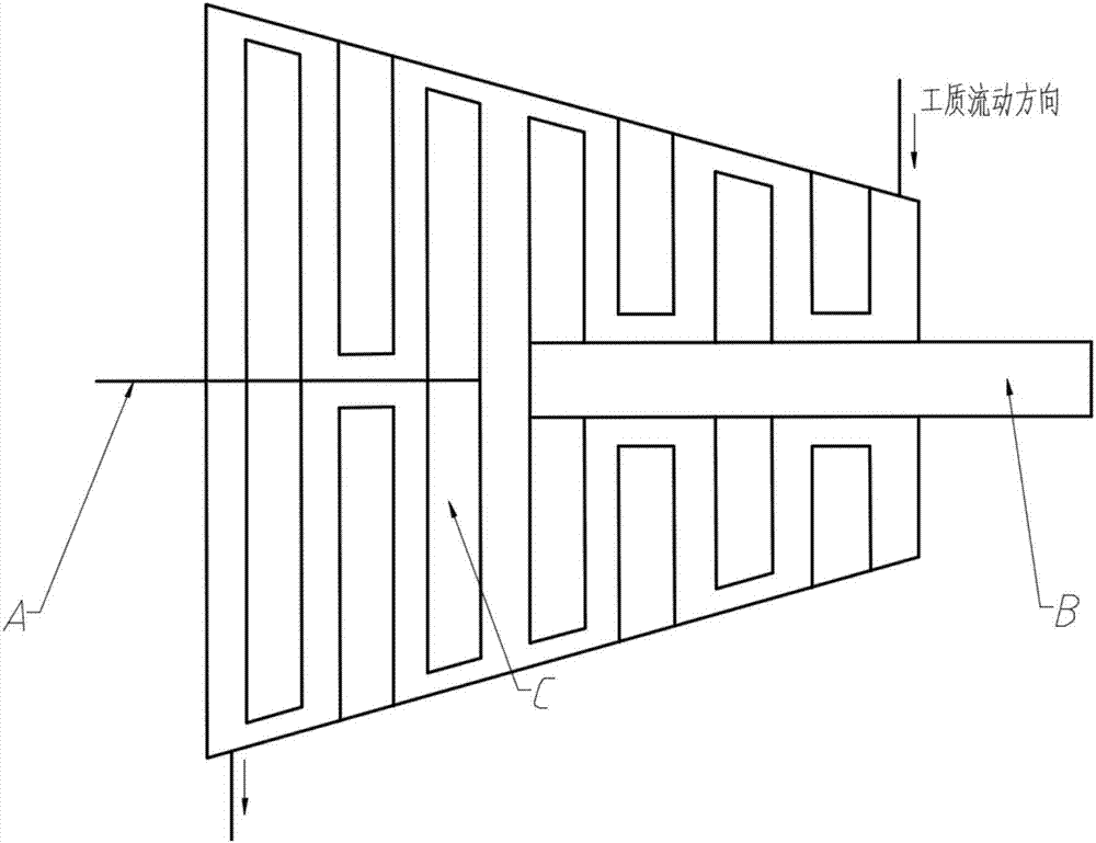 Supercritical carbon dioxide axial flow compressor and axial flow counter-rotating turbine double-shaft structure