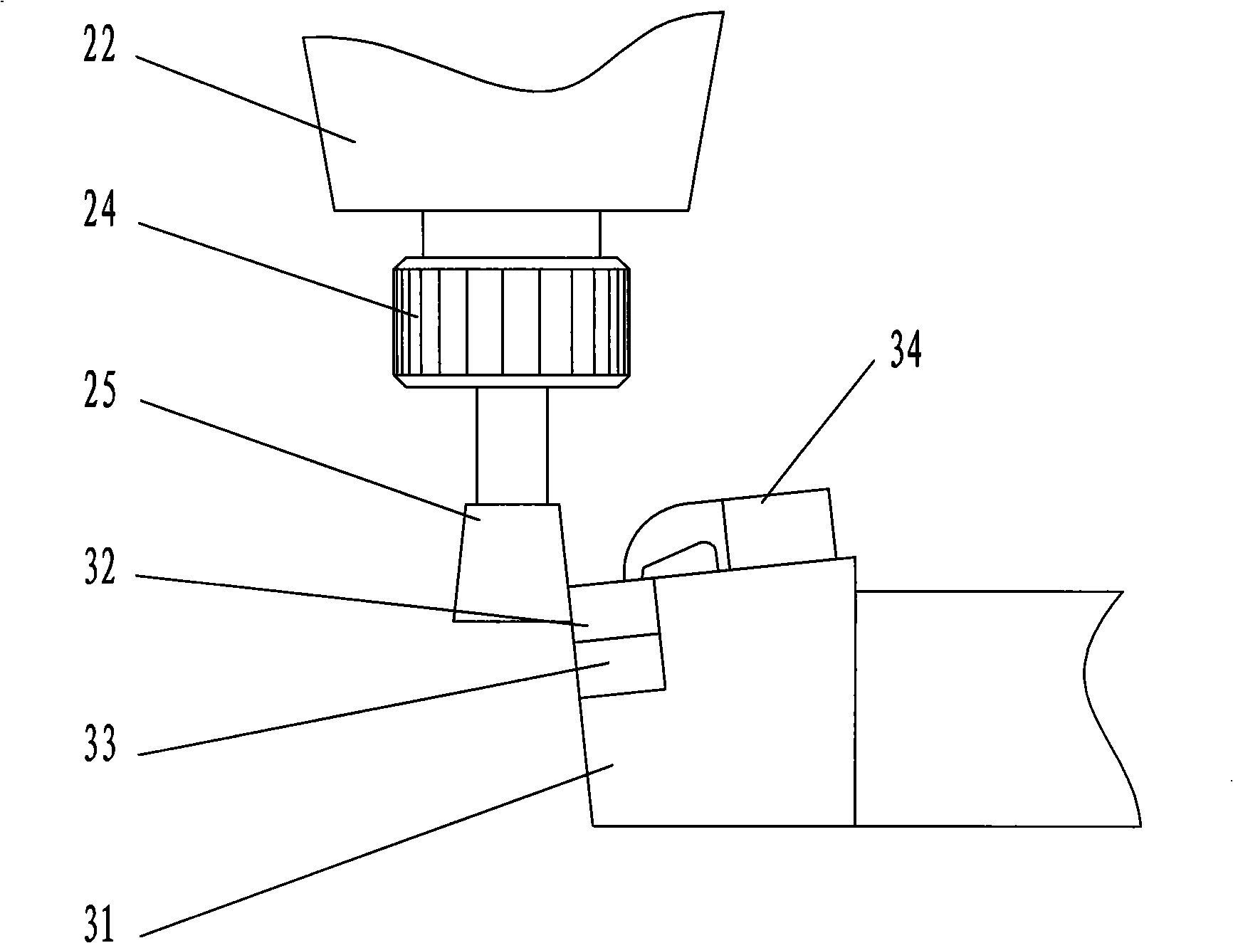 Numerically controlled machine knife tool on-line coping device