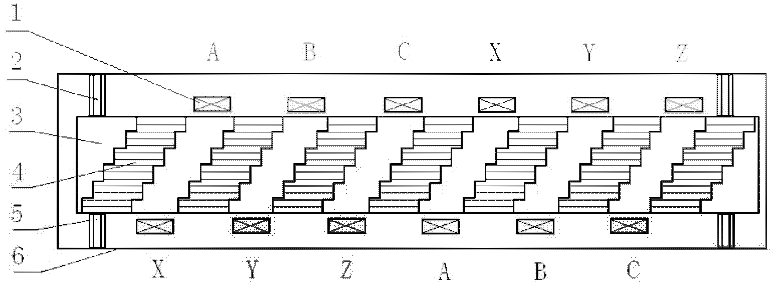 Electromagnetic device for stirring metal melt spirally