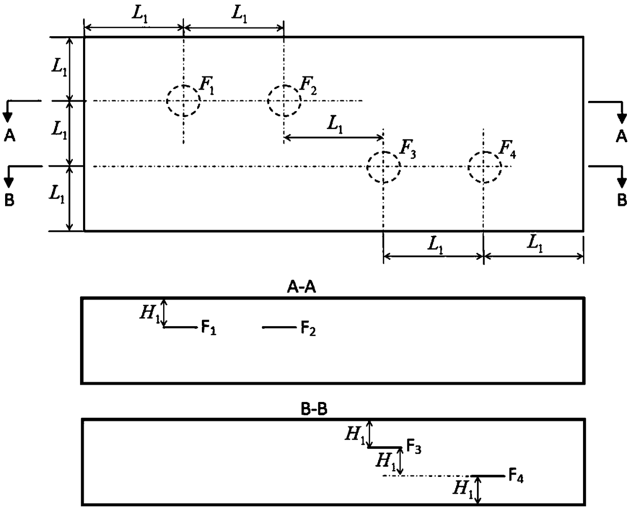 Method for determining ultrasonic-acoustic emission detection defect depth of composite material