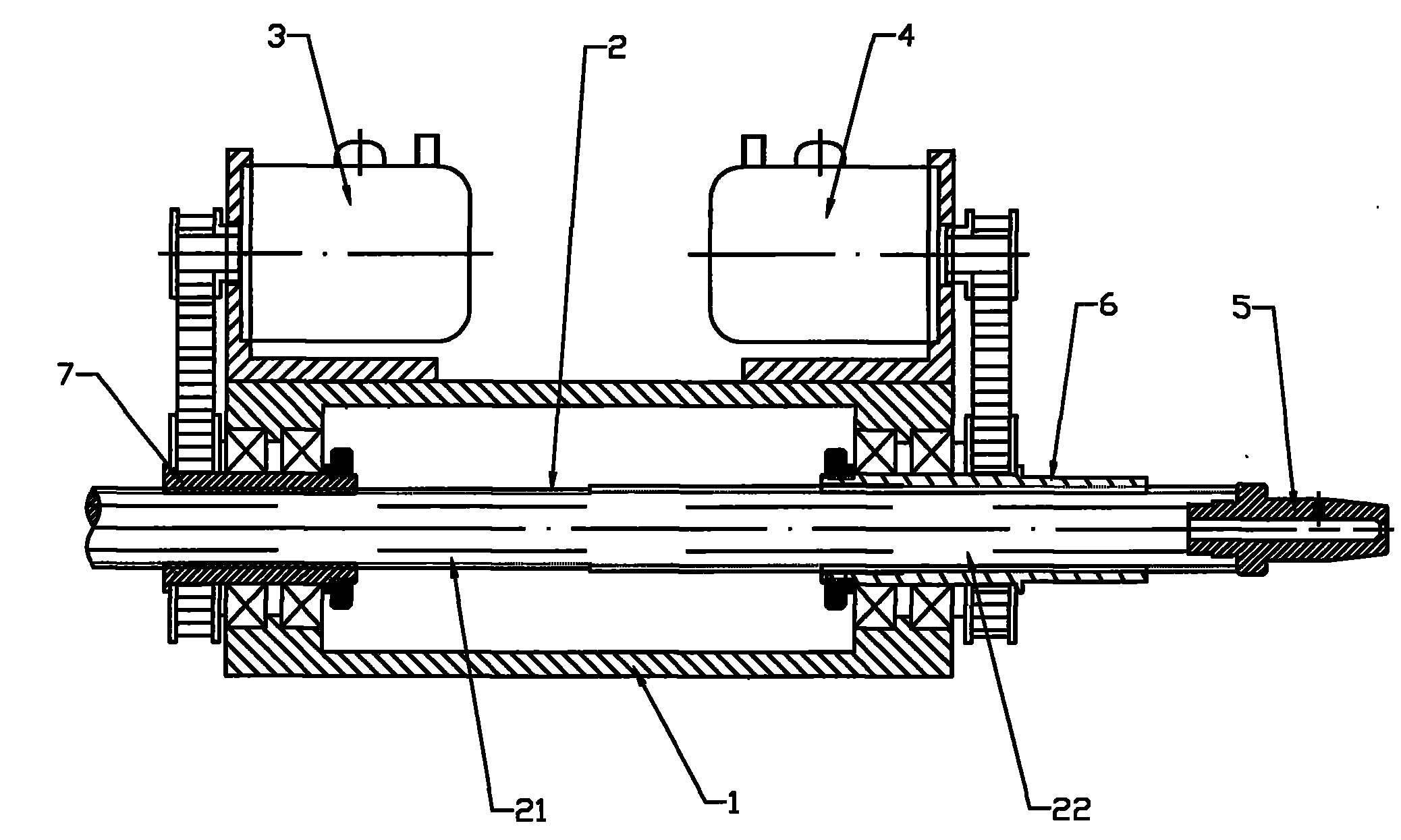 Spindle transmission component of CNC grinding (milling) groove machine tool