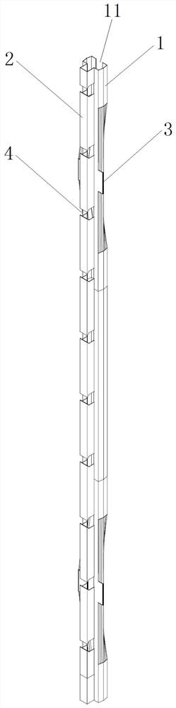 A variable section keel